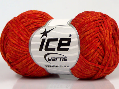 Lot of 8 Skeins Ice Yarns GRAPHITE COTTON (72% Cotton) Yarn Orange Shades
