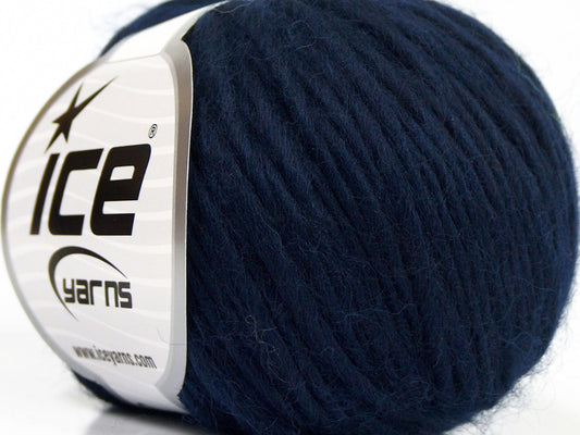 Lot of 8 Skeins Ice Yarns PURE WOOL CHUNKY (100% Wool) Yarn Dark Navy