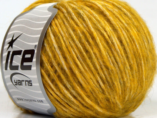 Lot of 8 Skeins Ice Yarns ALPACA COTTON (22% Alpaca Superfine 14% Wool) Yarn Gold