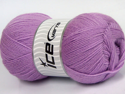 Lot of 4 x 100gr Skeins Ice Yarns MERINO GOLD (60% Merino Wool) Yarn Light Lilac