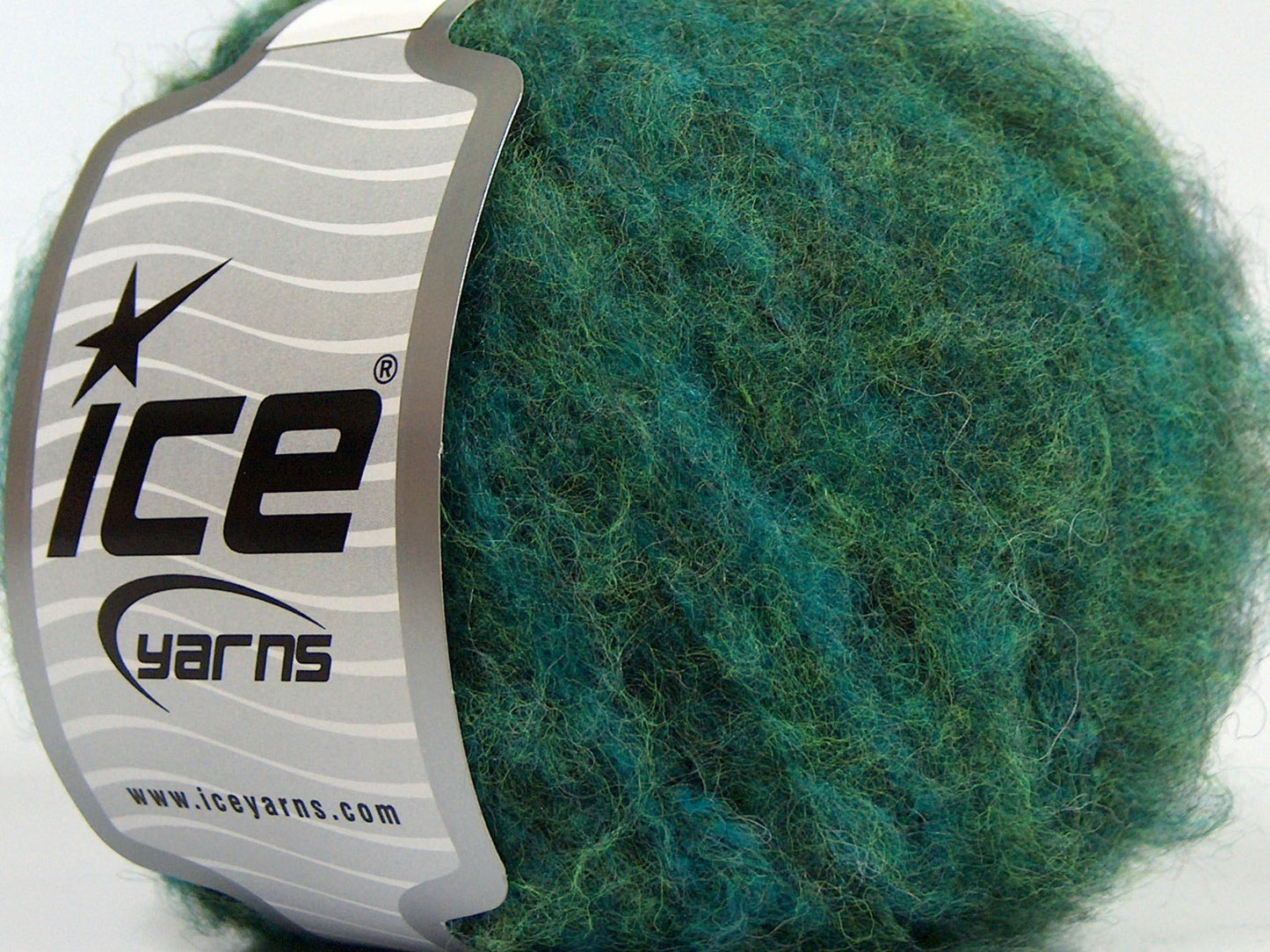 Lot of 8 Skeins Ice Yarns JAGUAR ALPACA (16% Alpaca 24% Wool) Yarn Green Shades Turquoise