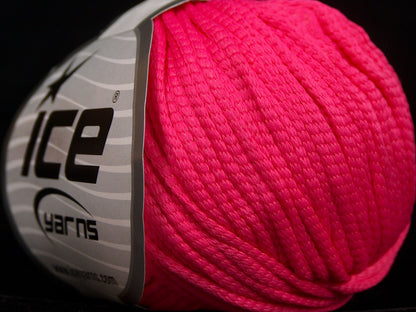 Lot of 8 Skeins Ice Yarns TUBE SOFTY Hand Knitting Yarn Fuchsia