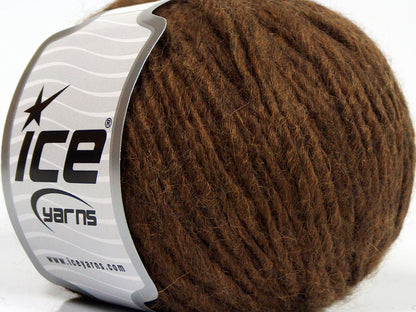 Lot of 8 Skeins Ice Yarns ETNO ALPACA (25% Alpaca 50% Merino Wool) Yarn Dark Brown