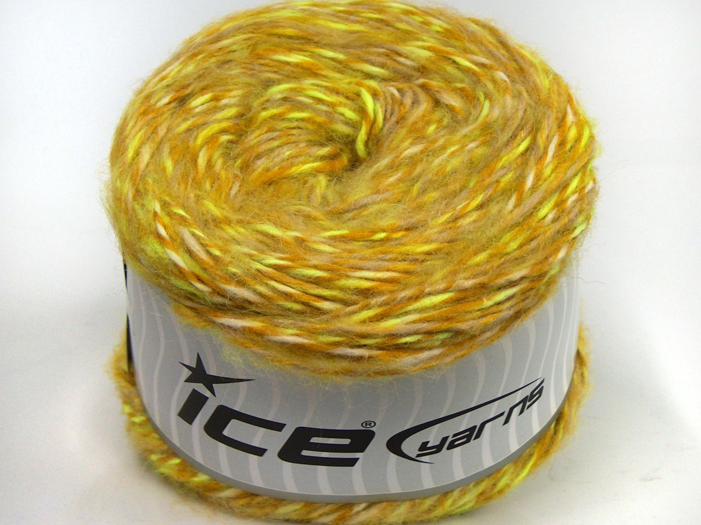 Lot of 2 x 150gr Skeins Ice Yarns CAKES ALPACA COLORS (20% Alpaca 50% Wool) Yarn Neon Green Gold Cream