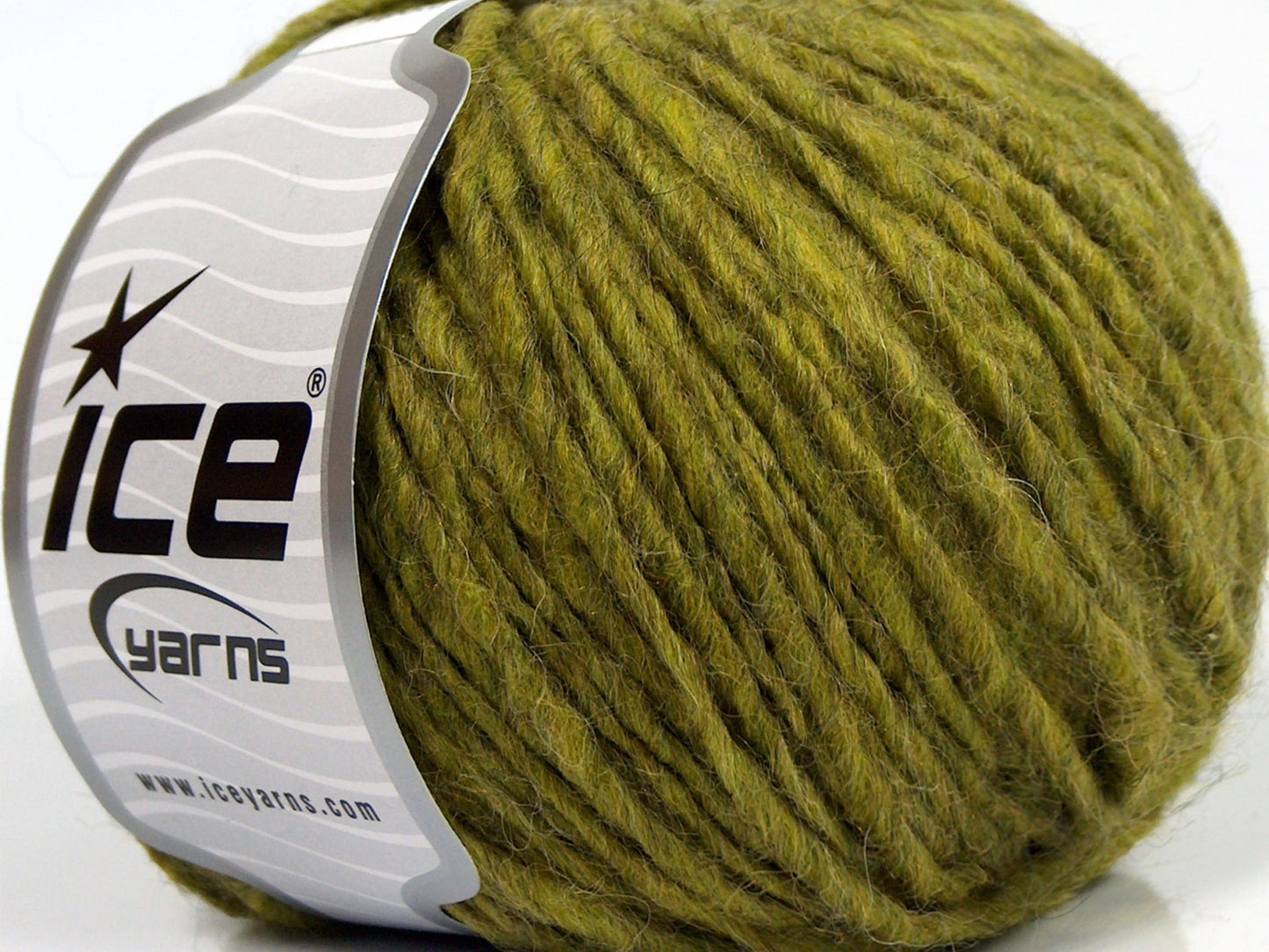 Lot of 8 Skeins Ice Yarns ETNO ALPACA (25% Alpaca 50% Merino Wool) Yarn Olive Green