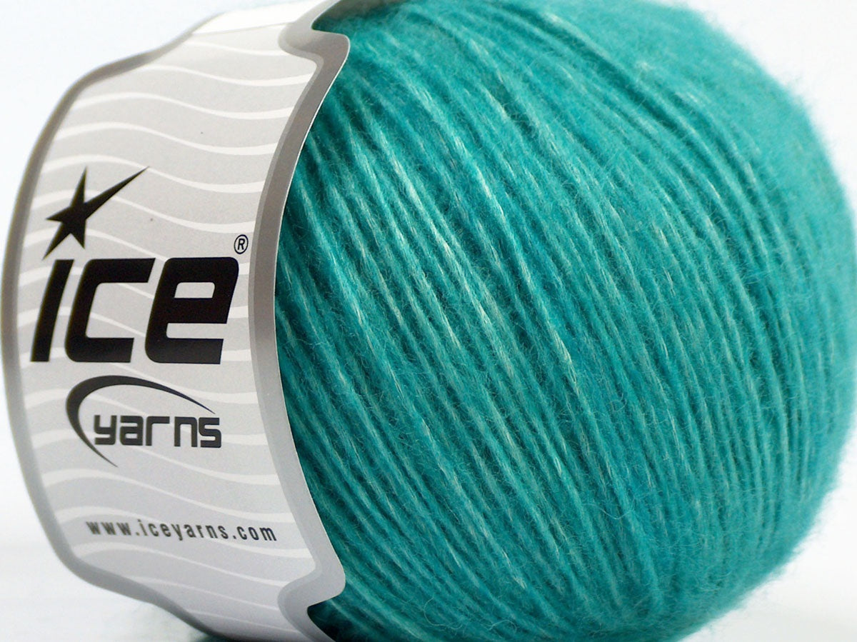 Lot of 8 Skeins Ice Yarns LEONARDO (66% Merino Wool 34% Organic Cotton) Yarn Emerald Green