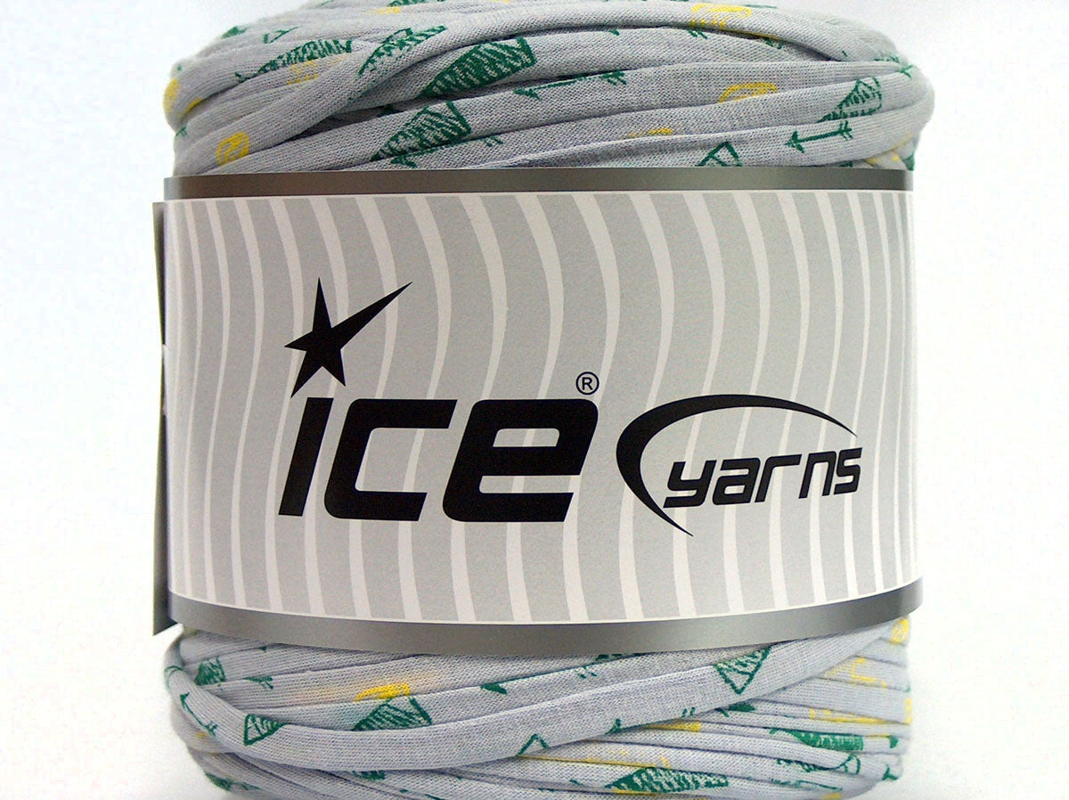 600 gr ICE YARNS UPCYCLED FABRIC 600 (95% Cotton 5% Elastan) Yarn Light Grey