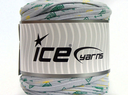 600 gr ICE YARNS UPCYCLED FABRIC 600 (95% Cotton 5% Elastan) Yarn Light Grey