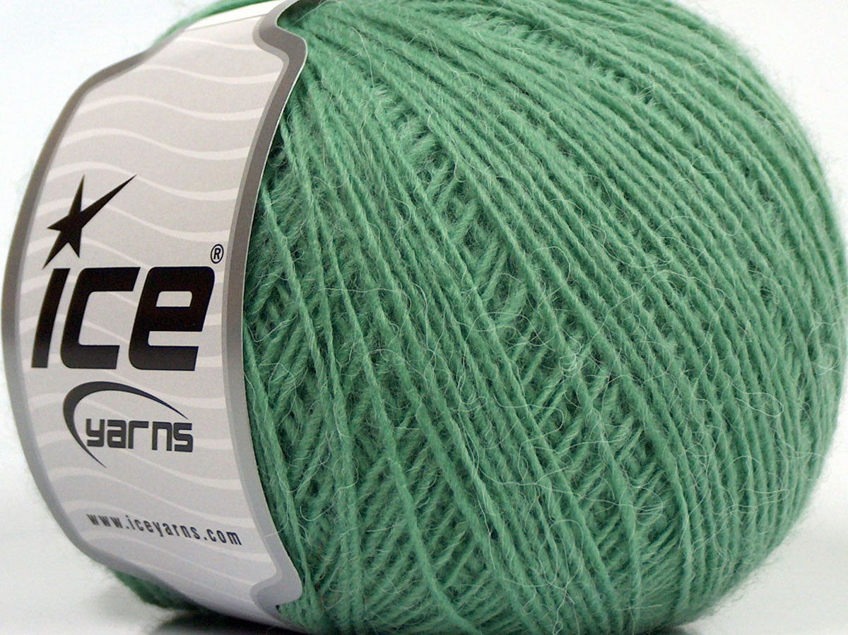 Lot of 8 Skeins Ice Yarns SALE WINTER (10% Angora 15% Wool) Yarn Light Green