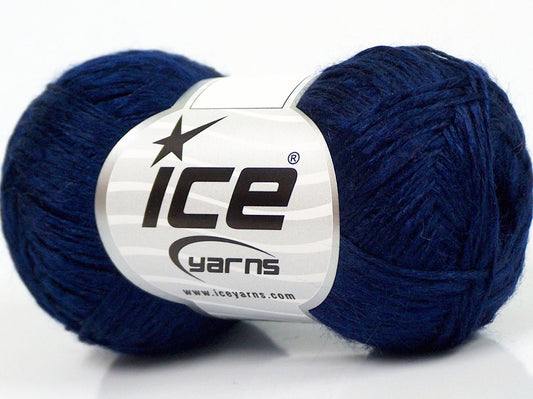 Lot of 8 Skeins Ice Yarns FLAMME ACRYL FINE Hand Knitting Yarn Dark Navy