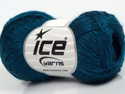 Lot of 8 Skeins Ice Yarns FLAMME ACRYL FINE Hand Knitting Yarn Oil Blue