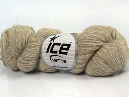 Lot of 2 x 100gr Skeins Ice Yarns BABY ALPACA NATURAL COLORS (55% Baby Alpaca 45% Superwash Extrafine Merino Wool) Yarn Light Grey
