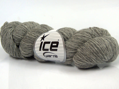 Lot of 2 x 100gr Skeins Ice Yarns BABY ALPACA NATURAL COLORS (55% Baby Alpaca 45% Superwash Extrafine Merino Wool) Yarn Grey