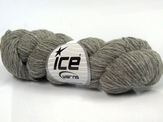 Lot of 2 x 100gr Skeins Ice Yarns BABY ALPACA NATURAL COLORS (55% Baby Alpaca 45% Superwash Extrafine Merino Wool) Yarn Grey