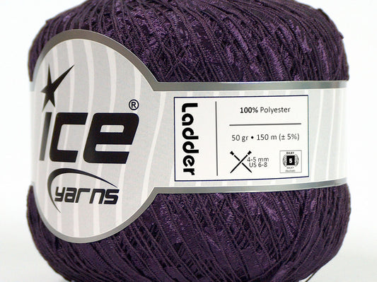 Lot of 6 Skeins Ice Yarns Trellis LADDER Hand Knitting Yarn Purple