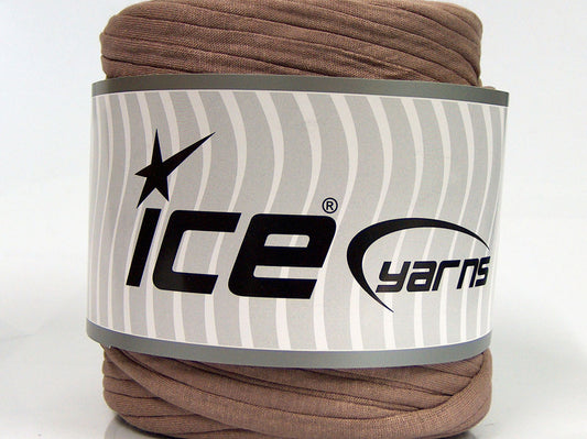 700 gr ICE YARNS UPCYCLED FABRIC 700 (95% Cotton 5% Elastan) Yarn Light Brown