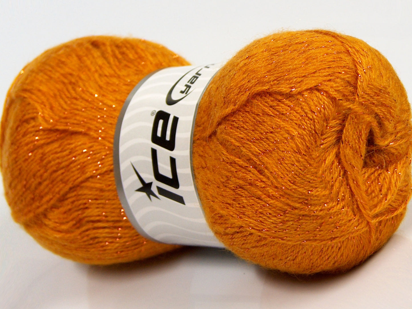 Lot of 4 x 100gr Skeins Ice Yarns ELITE SHAWL GLITZ (10% Mohair 10% Wool) Yarn Gold