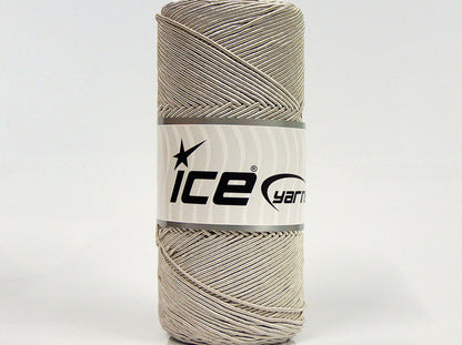 Lot of 2 x 200gr Skeins Ice Yarns SHINY COTTON (30% Cotton) Yarn Light Grey