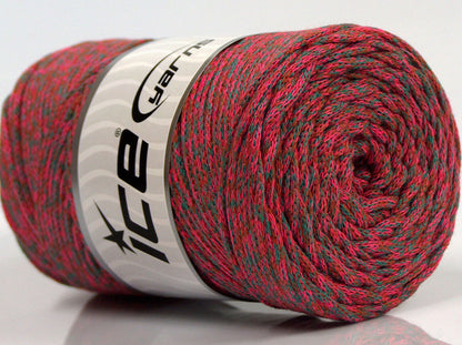 250 gr ICE YARNS MACRAME COTTON COLOR (100% Cotton) Yarn Fuchsia Teal Brown