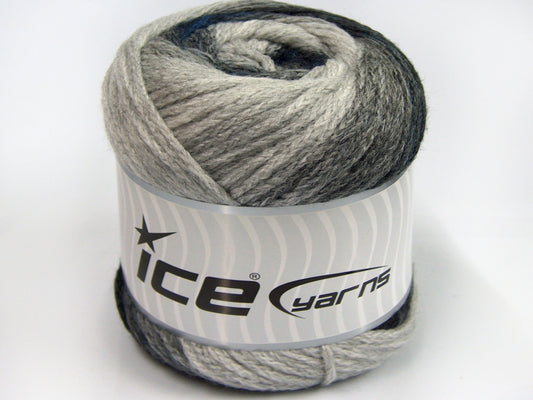 Lot of 2 x 200gr Skeins Ice Yarns CAKES CHAIN Hand Knitting Yarn Grey Shades