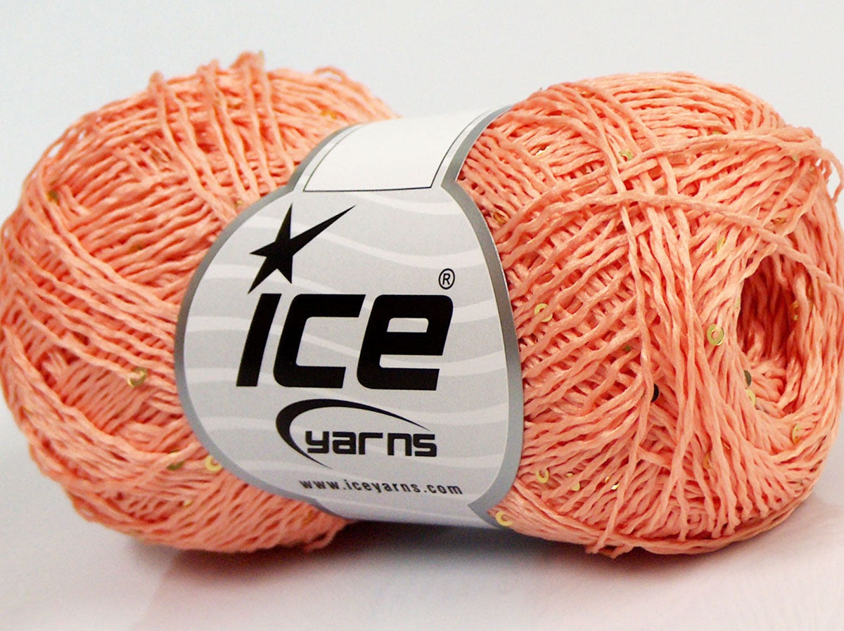 Lot of 8 Skeins Ice Yarns SALE SUMMER Hand Knitting Yarn Light Salmon