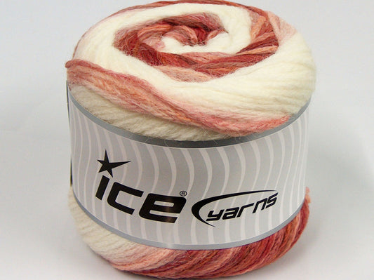 Lot of 2 x 200gr Skeins Ice Yarns CAKES CHAIN Yarn Cream Copper Shades