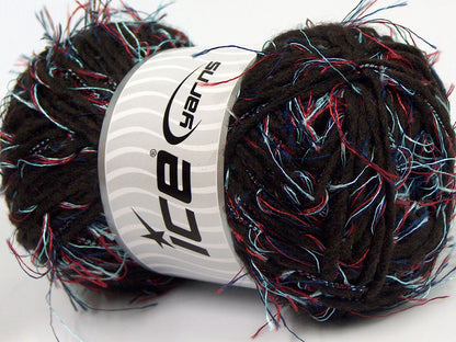 Lot of 4 x 100gr Skeins Ice Yarns SALE WINTER (30% Wool) Yarn Dark Brown Turquoise Burgundy