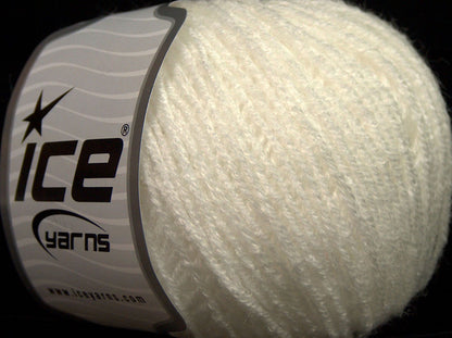 Lot of 8 Skeins Ice Yarns SALE PLAIN Hand Knitting Yarn White