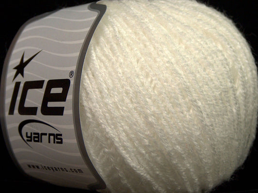Lot of 8 Skeins Ice Yarns SALE PLAIN Hand Knitting Yarn White