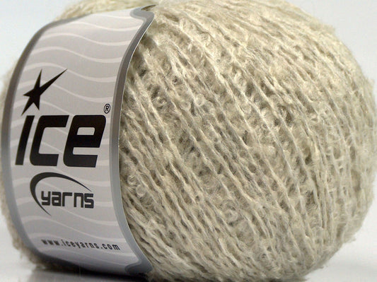 Lot of 8 Skeins Ice Yarns SALE WINTER (10% Wool) Yarn Light Grey Light Cream