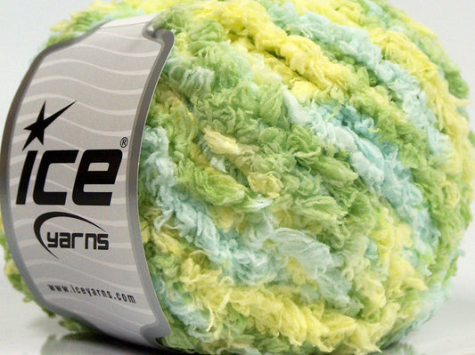 Lot of 8 Skeins Ice Yarns SALE EYELASH Yarn Green Shades Light Turquoise
