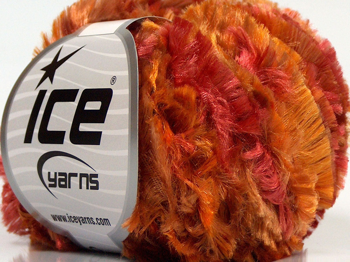 Lot of 8 Skeins Ice Yarns SALE EYELASH Hand Knitting Yarn Gold Shades