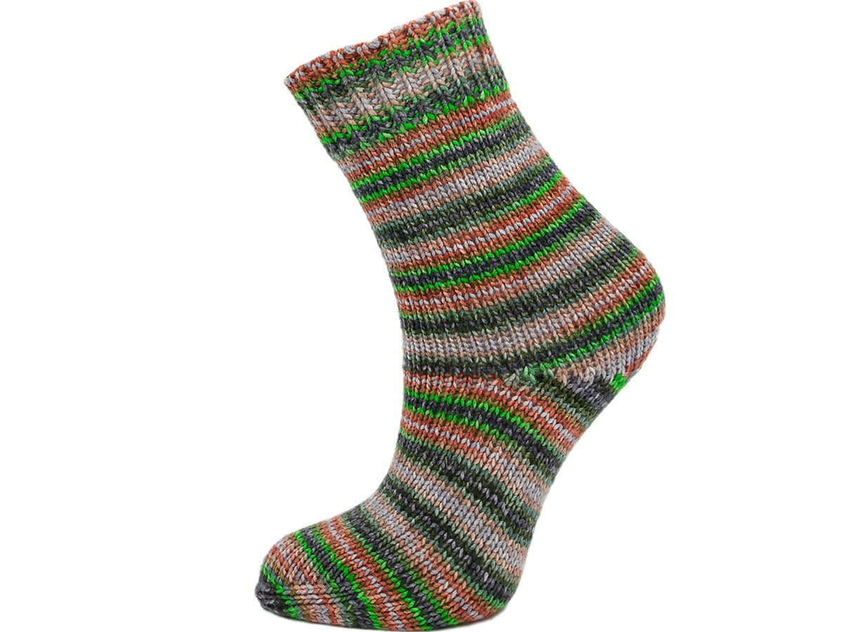 Lot of 2 x 100gr Skeins Ice Yarns HAND DYED SOCK MERINO (75% Superwash Merino Wool) Yarn Green Shades Brown Shades Gold