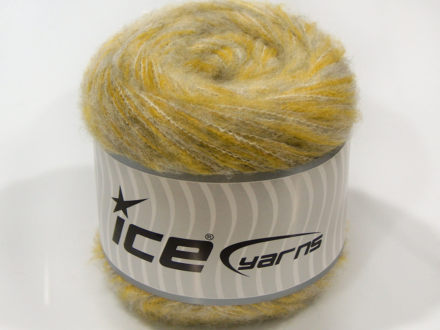 Lot of 2 x 150gr Skeins Ice Yarns SALE CAKES YARN (2% Elastan) Yarn Light Grey Light Olive Green