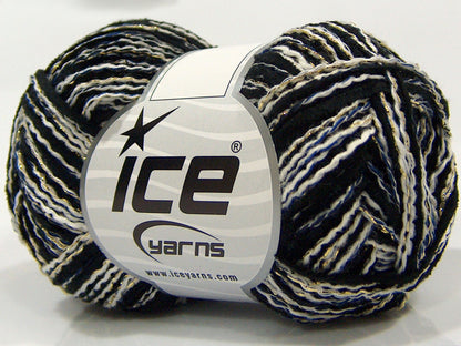 Lot of 8 Skeins Ice Yarns CUSTOM BLEND (10% Viscose) Yarn Black Navy Turquoise Gold