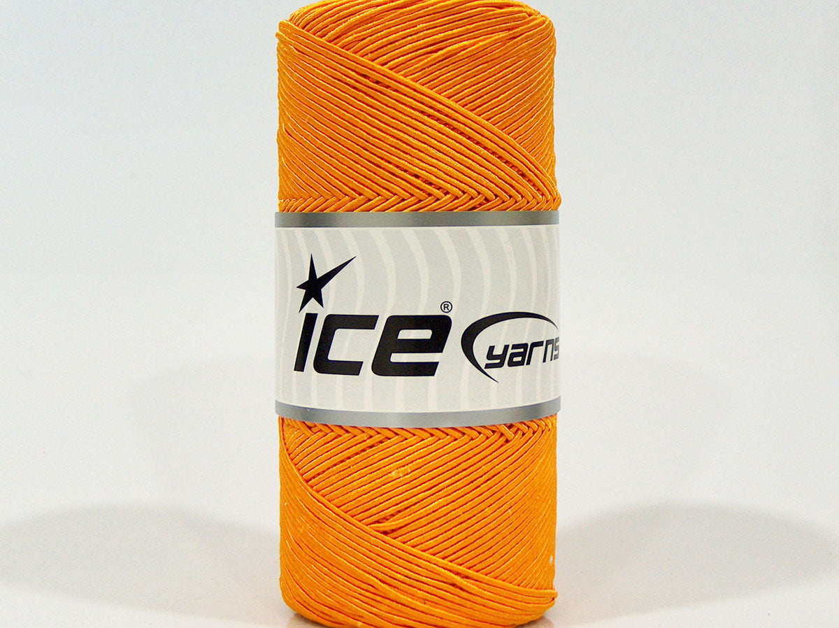 Lot of 2 x 200gr Skeins Ice Yarns SHINY COTTON (30% Cotton) Yarn Orange