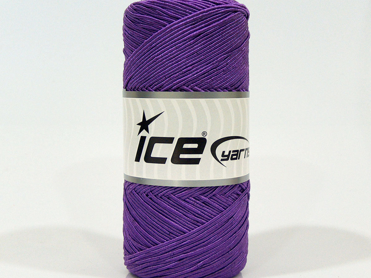 Lot of 2 x 200gr Skeins Ice Yarns SHINY COTTON (30% Cotton) Yarn Violet