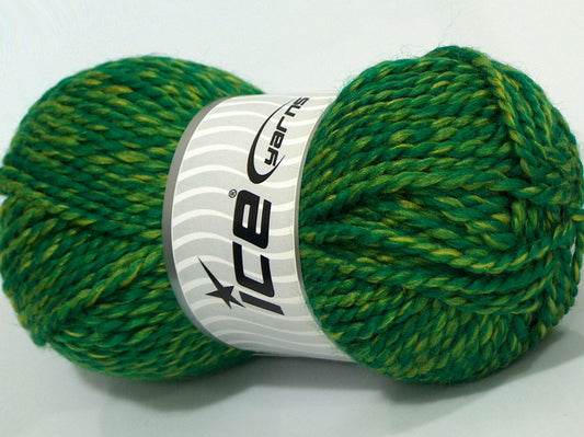 Lot of 4 x 100gr Skeins Ice Yarns MISC SALE (30% Wool) Yarn Green Shades