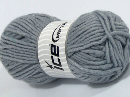 Lot of 4 x 100gr Skeins Ice Yarns LONDRINA (10% Wool) Hand Knitting Yarn Grey