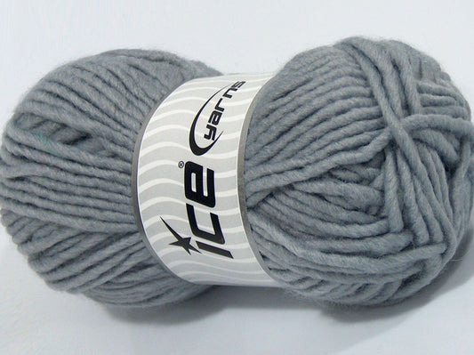 Lot of 4 x 100gr Skeins Ice Yarns LONDRINA (10% Wool) Hand Knitting Yarn Grey