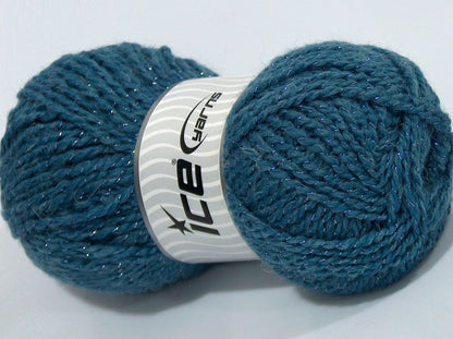 Lot of 2 x 145gr Skeins Ice Yarns SALE LUXURY-PREMIUM (30% Wool 15% Mohair) Yarn Jeans Blue