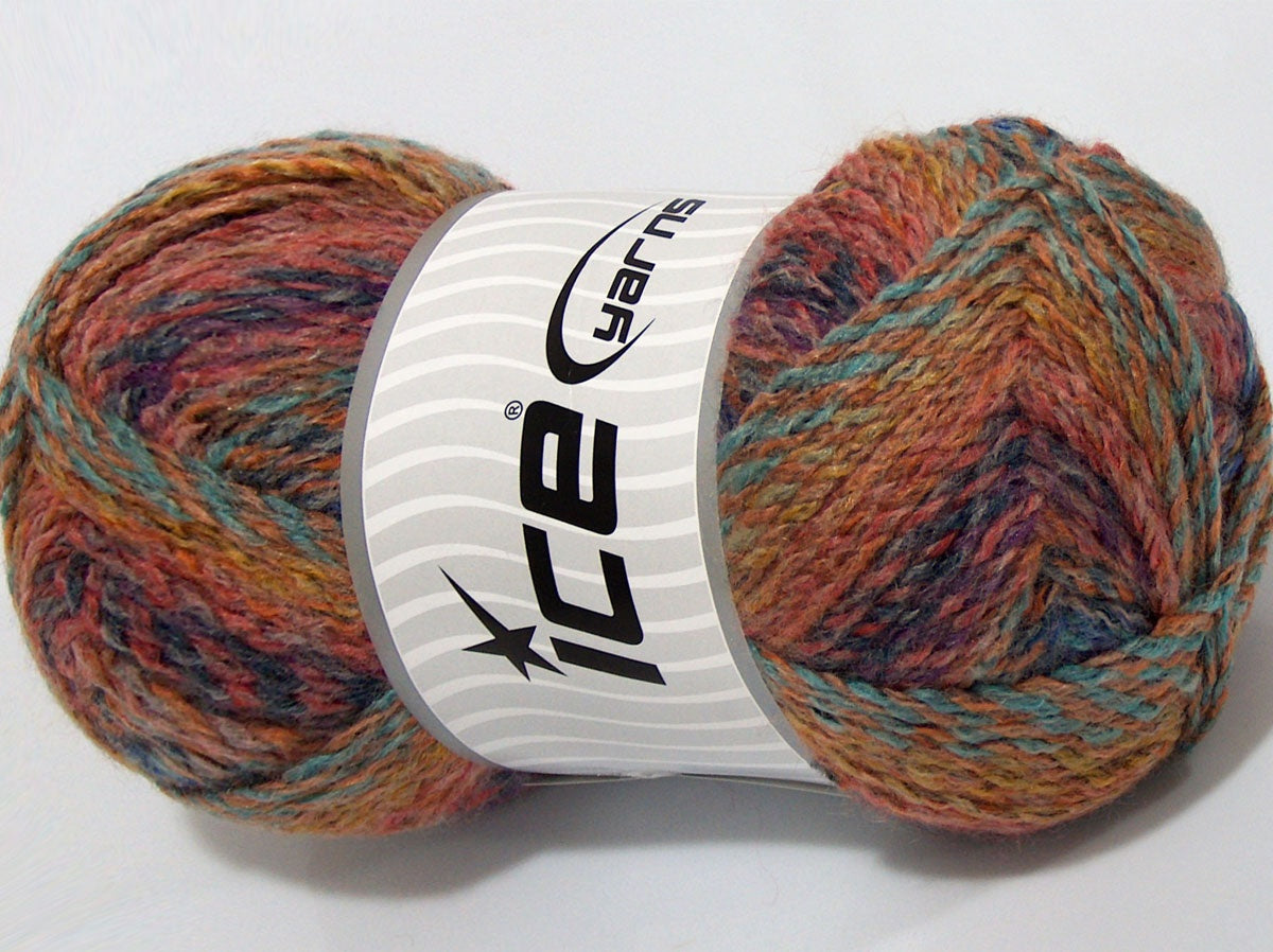 Lot of 2 x 190gr Skeins Ice Yarns SALE SELF-STRIPING Yarn Multicolor