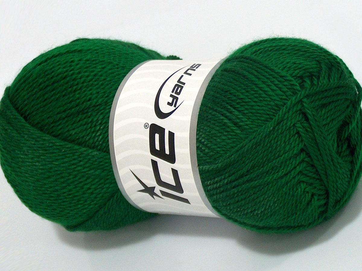 Lot of 4 x 100gr Skeins Ice Yarns DORA Hand Knitting Yarn Green