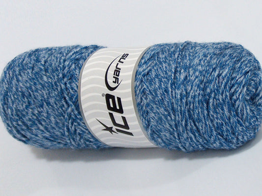 Lot of 3 x 135gr Skeins Ice Yarns SALE PLAIN Yarn Light Grey Blue