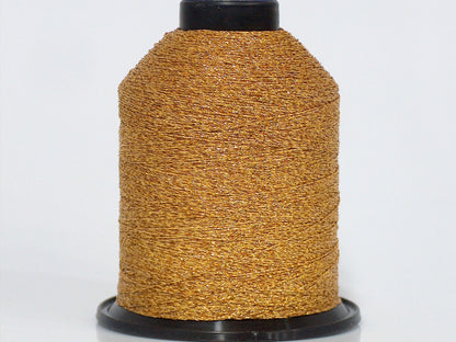 Lot of 2 x 90gr Skeins Ice Yarns METALLIC THREAD CONE Gold