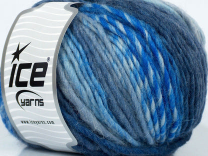 Lot of 4 x 100gr Skeins Ice Yarns SALE LUXURY-PREMIUM (100% Wool) Yarn Blue Shades