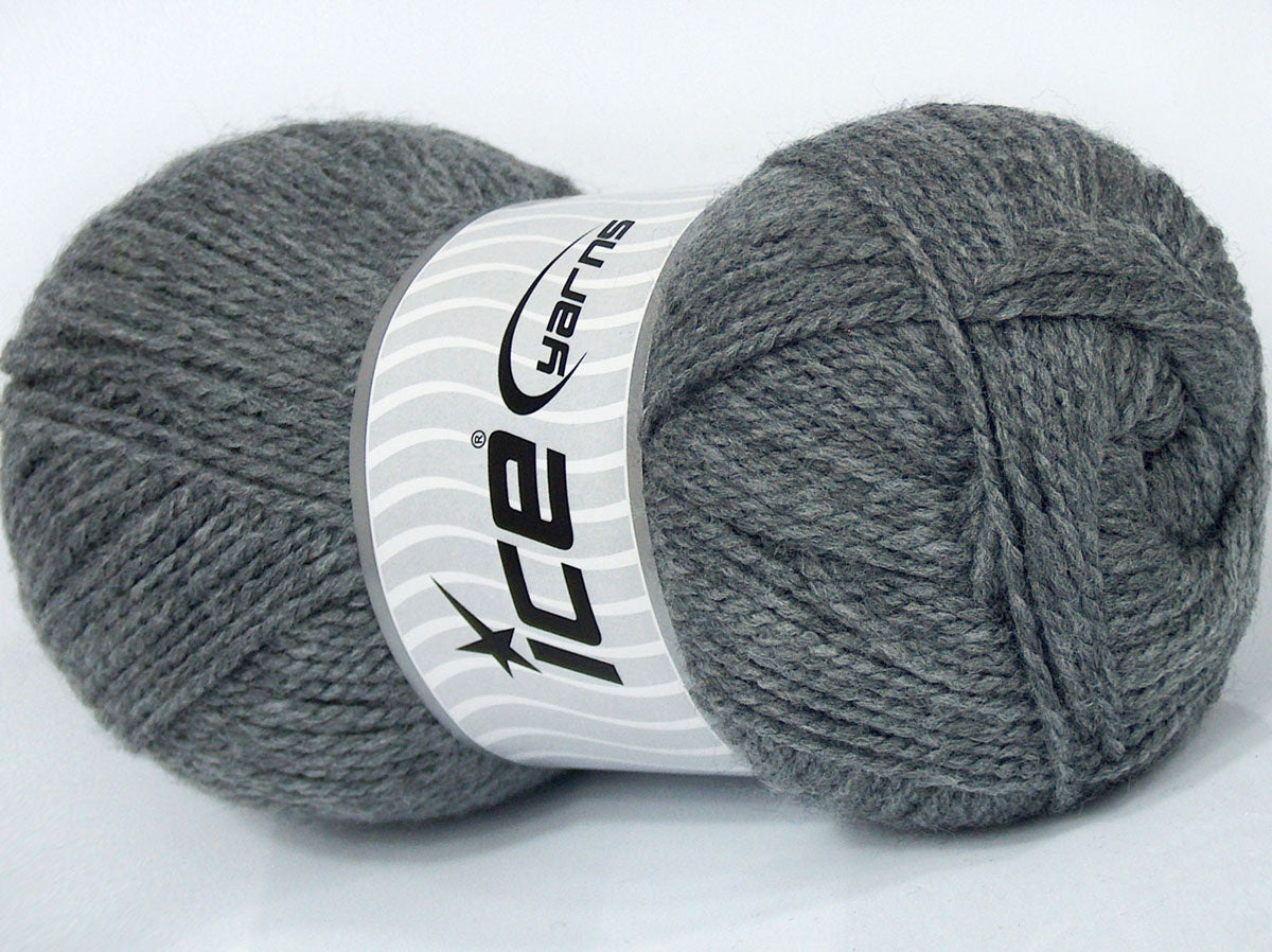 Lot of 4 x 85gr Skeins Ice Yarns SALE PLAIN Hand Knitting Yarn Grey