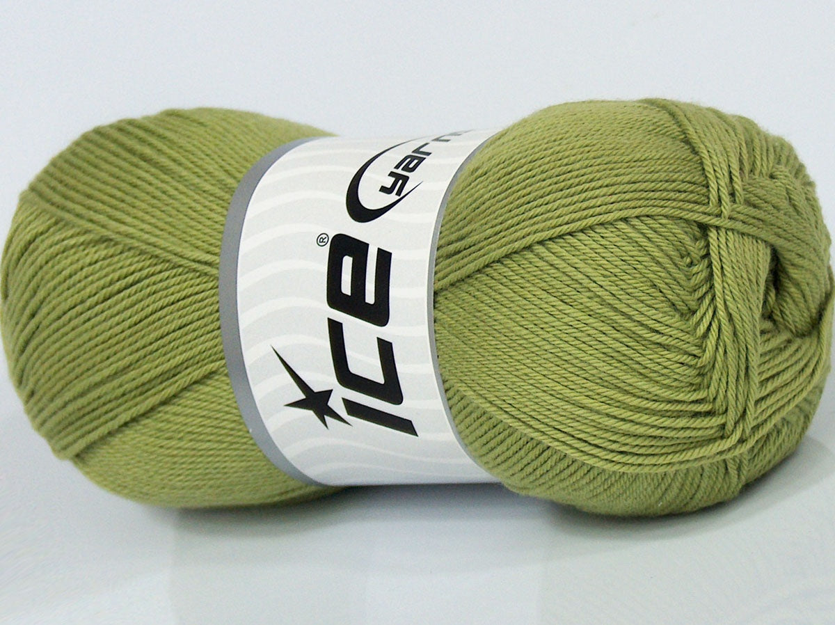 Lot of 4 x 100gr Skeins Ice Yarns AMIGURUMI PURE COTTON (100% Cotton) Yarn Light Green