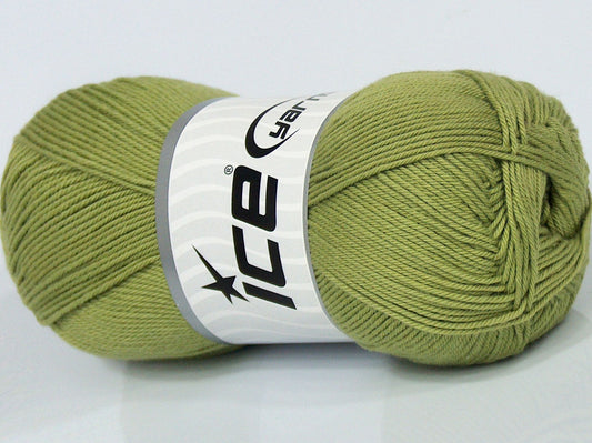 Lot of 4 x 100gr Skeins Ice Yarns AMIGURUMI PURE COTTON (100% Cotton) Yarn Light Green
