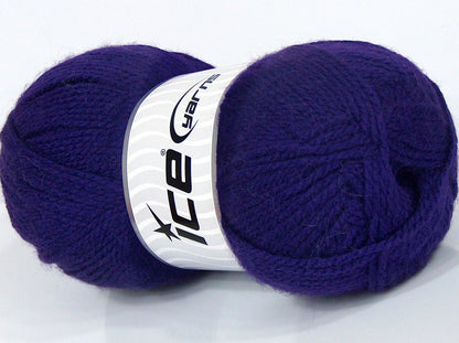 Lot of 4 x 105gr Skeins Ice Yarns SALE PLAIN (10% Viscose) Yarn Purple